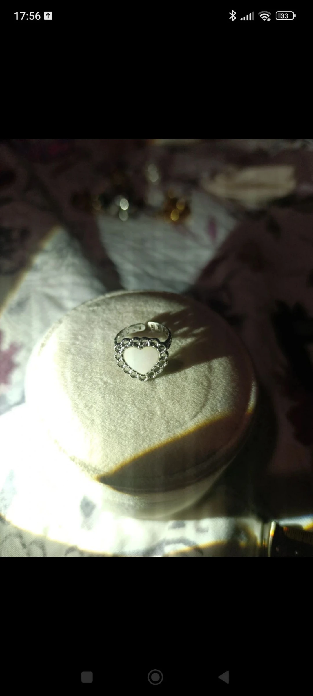Anillo ajustable corazón